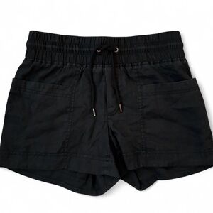 Athleta Cabo Linen 4" Shorts Black Size 4